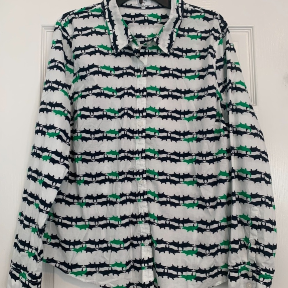 XL Crown&Ivy LS Dress Shirt with Crocodiles